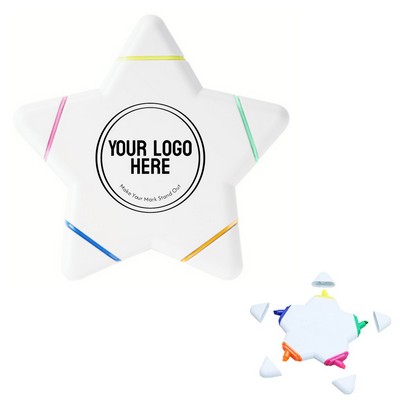 Five-Color Star-Shaped Watercolor Highlighter