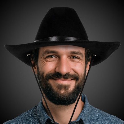 Foam Black Cowboy Hat(Blank)
