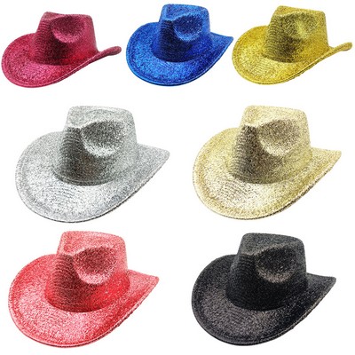 Western Style Glitter Cosplay Party Costume Hats