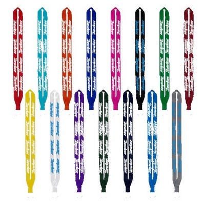 IMPORT Rush 3/4" Polyester Lanyard with Sewn Silver Metal Split-Ring