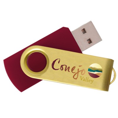 iClick® Gold Swivel USB Flash Drive 32GB