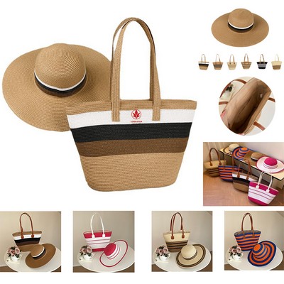 Summer Beach Bag Hat Set
