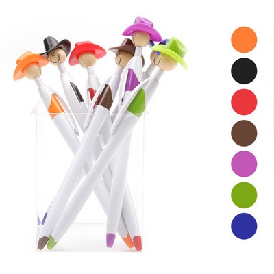 Cowboy Hat Ballpoint Pens Black Ink