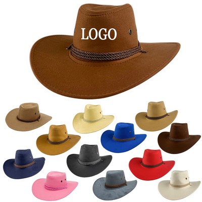 Suede Western Cowboy Rider Hat