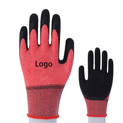 Nylon Nitrile Protective Gloves