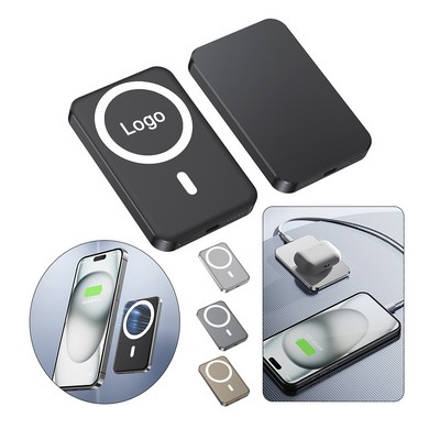Ultra-Slim 5000mAh Magnetic Wireless Power Bank