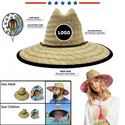 Custom Lifeguard Straw Hat