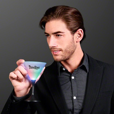 LED Martini Glass with Classy Black Base - PRINTED