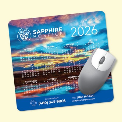 Vynex® Heavy Duty 7.5"x8"x1/16" Calendar Mouse Pad