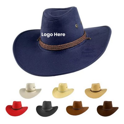Classic Faux Suede Cowboy Hat