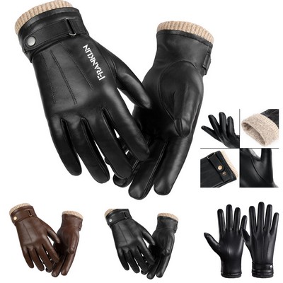 MOQ 50 Leather Touchscreen Gloves