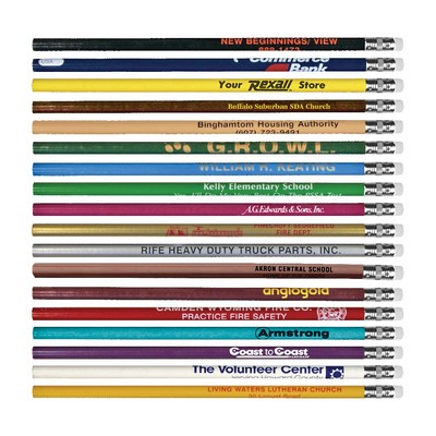 Thrifty Pencil w/White Eraser (Spot Color)