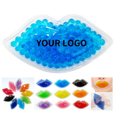 Reusable Gel Bead Hot Cold Pack Lips Shape Flexible Relief