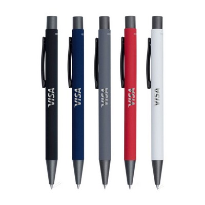 Union Printed - Classic Satin Soft Touch Gel Click Recycled Aluminum Pen
