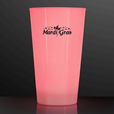 16 Oz. LED Red Glow Cup Drinking Glasses - PRINTED