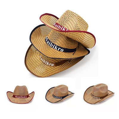 Western Straw Cowboy Hat
