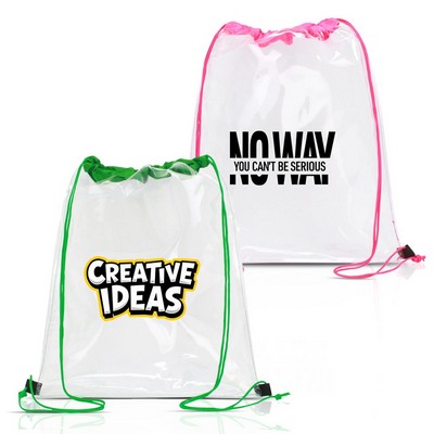 Clear Pvc Drawstring Backpack
