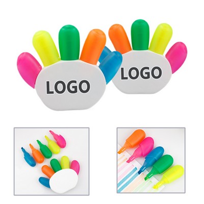 Hand Shaped 5 Color Highlighter