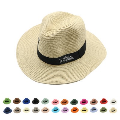 Wide Brim Straw Vacation Hat