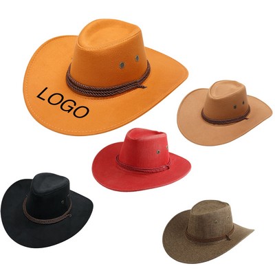 Outdoor Sun-Protection Suede Cowboy Hat