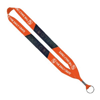 1" Polyester Waffle Weave Dye Sublimated Lanyard