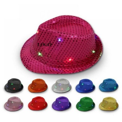 Western Sequin Fedora Bling Dance Hat