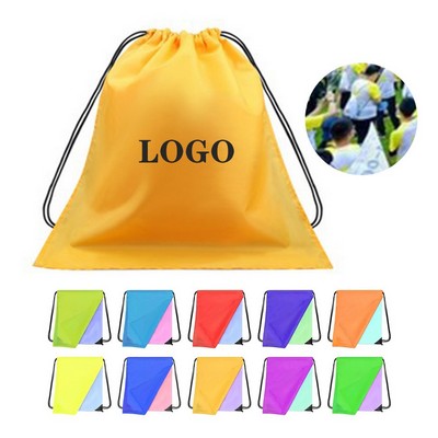 Cape-Attached Polyester Cinch Bag