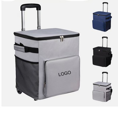 35L Oxford Rolling Cooler Insulation with Extendable Handle